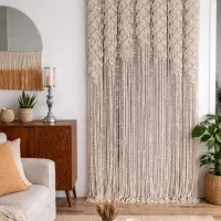 بافت انواع پرده مکرومه اموزش انلاین مکرومه بافی