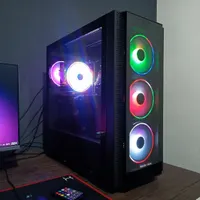کیس گیمینگ به همراه ستاپ کامل گیمینگ rgb|رایانه رومیزی|جم, |دیوار