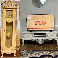 ساعت ایستاده-زیر تلویزیون