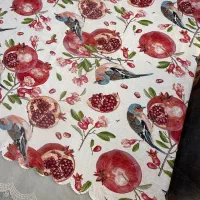 رومیزی طرح شب یلدا پارچه مخمل شانل زیر سفره یلدایی|پرده، رانر، رومیزی|تبریز, |دیوار