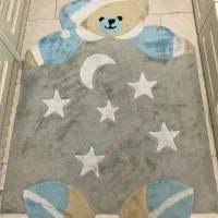 فرش ولوستر وچراغ خواب تدی پرده حریر باوالان تدی