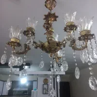 دوعددلوستر۳شاخه برنجی