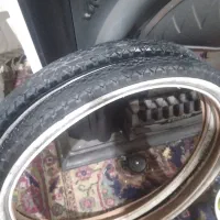 دوعدد تایردوچرخه سایز۲۴دورسفیددرحدنو ق دوتاباهم هس