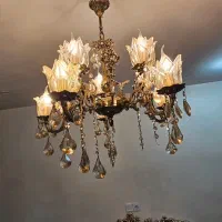 لوستر چشمه نور ۵ شاخه ۱۰ شعله|لوستر و چراغ آویز|اهواز, کیانپارس |دیوار