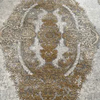 ۱ جفت فرش نو مرینوس طوسی/ طلایی  ۹ متری ۱۲۰۰ شانه