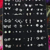 پرسینگ گوش (پشت پیچ) ابکاری طلا سفید