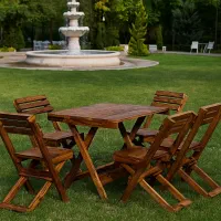 میزوصندلی چوبی