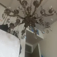 لوستر برنزی ۸شاخه ۲۴ شعله وچرخ خیاطی