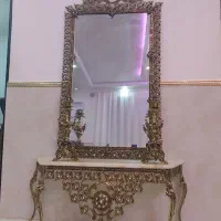 آینه و شمع دان برنز اصل|صنایع دستی و سایر لوازم تزئینی|میاندوآب, |دیوار