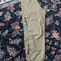 شلوار کرمی کتان شش جیب نو سایز 44قیمت 590