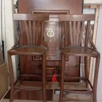 صندلی پشت اوپن چوب گردویی