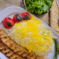 چلو کوبیده بوقلمون