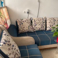 مبل۷نفره+جلوی مبلی شیشه ای+میز کامپیوتر|مبلمان خانگی و میز عسلی|چالوس, |دیوار