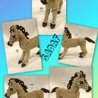 اسب دکوری مرواریدی