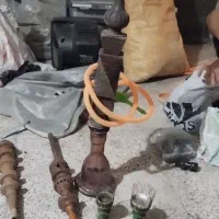 ۳ عددقلیون چوب سرخ وقلیون چوبش گردوهمش۸۰۰|صنایع دستی و سایر لوازم تزئینی|اسفراین, |دیوار