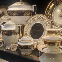 سرویس چینی طلا کوپ آلمانی اصل ۱۸ نفره