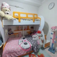 تخت دو طبقه نوجوان ام دی اف|تخت و سرویس خواب|قم, باجک سه|دیوار