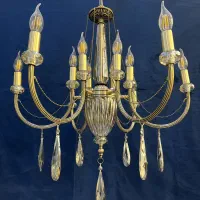 لوستر والتر تمام برنجی پنج+پنج شعله برنج light 99