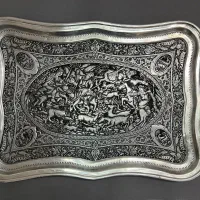 سینی مستطیل قلمزنی