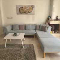 مبل راحتی با کیفیت و فوم فشرده ،پاف و میز سفید|مبلمان خانگی و میز عسلی|تهران, میرداماد|دیوار