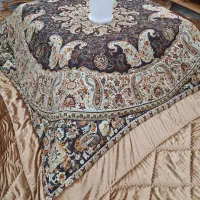 لحاف کرسی ترمه دستدوز سنتی یلدایی یزد|رختخواب، بالش، پتو|تبریز, |دیوار