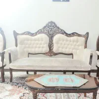 مبل ۹ نفره چوب گردو|مبلمان خانگی و میز عسلی|اصفهان, شهرک امام خمینی|دیوار