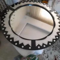 آینه طرح نقره کوب دایره ای