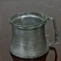 ظروف مسی قاجاری مشربه سایز کوچیک  آنتیک قدیمی