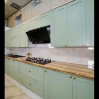 کابینت نئوکلاسیک سبز پسته ای