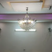 لوستر  همراه 2 دیوارکوب کریستال فرانسوی|لوستر و چراغ آویز|اسلام‌شهر, |دیوار