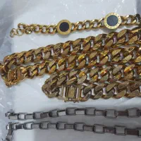 گردنبند و دستبند مردانه زیبا و سنگین