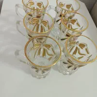 استکان ۶ تایی طلا کوب|ظروف سرو و پذیرایی|مهاباد (آذربایجان غربی), |دیوار