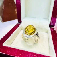 انگشتر فوق لوکس سنگ سیترین کوارتز معدنی اصل برزیلی|بدلیجات|تبریز, |دیوار