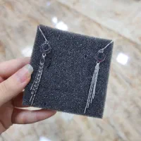 گوشواره آویز بدون نگین نقره اصلی
