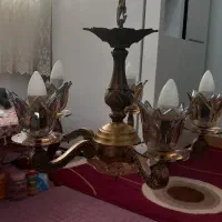 یک عدد لوستر پنج شاخه برنز|لوستر و چراغ آویز|اندیشه, اندیشه فاز ۱|دیوار