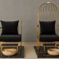 ترولی استیل/صندلی آرایشگرچرخان/صندلی باربر دار