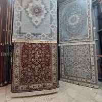 قالیچه ۴متری ۱۲۰۰ شانه زغالی سبز طوسی پتینه|فرش|مشهد, امیر|دیوار