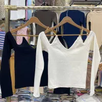 تاپ کراپ بادی آستین بلند و یقه اسکی