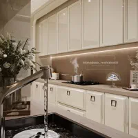 طراحی کابینت ، طراحی داخلی ، سه بعدی کابینت ، نما