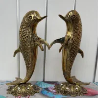 دو عدد دلفین برنز