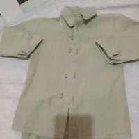 ست پیراهن شلوار بچگانه سبز صدری