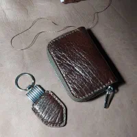 کیف کارت دست دوز چرمگاومیش،نو