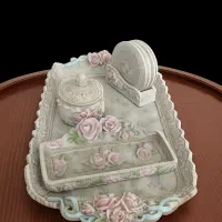 ست صبحانه خوری دکوری پلی استر قابل شستشو