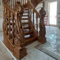 نجاری پله چوبی و نرده