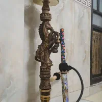 قلیان تمام چوب طرح اسب دو تیکه