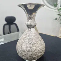 گلدان نقره عیار ۸۴۰ قلم کاری شده طرح گل و مرغ|جواهرات|تهران, گیشا|دیوار