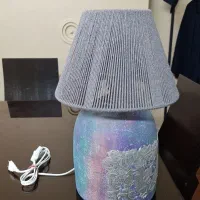 آباژور سفالی ژورنالی با رنگ و پتینه خاص|چراغ خواب و آباژور|تهران, دکتر هوشیار|دیوار