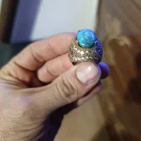 انگشتر چند جواهر نقره