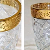 کریستال چک با روکش طلای ۲۴عیار دست ساز