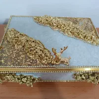باکس تیبگ شیشه ای رزینی لوکس جهیزیه عروس|ظروف سرو و پذیرایی|تهران, قنات‌کوثر|دیوار